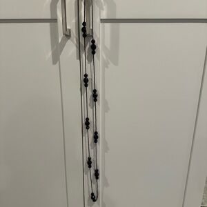 Chic Black Beaded Necklace